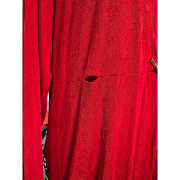 NWT Chico's Travelers Acetate Side Slit Jacket Enamel Red Sz 3 Cruise Vacation - Picture 4 of 7